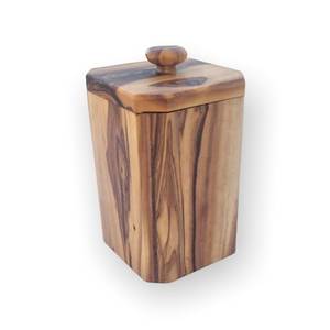 Wooden Salt Jar Multipurpose Wooden <b>Kitchen</b> <b>Storage</b> Box with Lid <b>for</b> Salt Sugar Tea Coffee Spices and Dry Ingredients - Product Image 1
