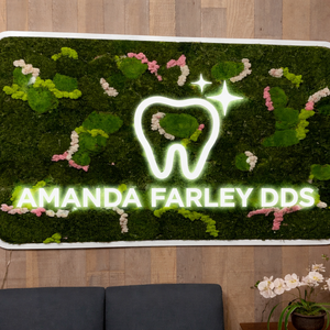 Custom Aluminum Frame Preserved Moss <b>Sign</b> with LED Lighting-Personalized Vertical Garden Company Logo Signage - Product Image 2