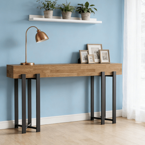 Consolle Lunga Moderna di Lusso in Legno Massello, Arredamento Contemporaneo per Ingresso, Appartamento, Hotel, Soggiorno - Product Image 3