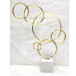 Sculpture moderne en aluminium coulé, statue abstraite en métal pour la décoration de table de salon, décoration contemporaine pour la maison - Product Image 6