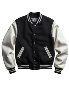 Chaquetas Varsity Clásicas Personalizadas para Hombre, Cuerpo de Lana Premium, Mangas de Cuero Genuino, Corte Ajustado Informal, Estilo Universitario Vintage - Product Image 3