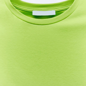 Prix de gros T-shirt court pour femme 100% Coton Respirant Anti-boulochage Meilleures ventes Faible MOQ En promotion Toutes saisons - Product Image 5