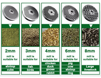 Granulateur de haute qualité pour aliments pour animaux, moulin à granulés d'aliments pour animaux, machine à granulés de biomasse pour usage domestique, modèle ferme 125-210