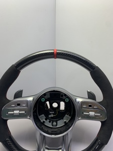 Volante in Fibra di Carbonio AMG per <span class=keywords><strong>Mercedes</strong></span> Classe C W205, Classe E W213, GLC X253, AMG GT, CLA, CLS, GLA, Classe S, GLE con Paddle in Alcantara - Product Image 5