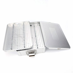 Nueva Caja de Esterilización de Instrumentos Quirúrgicos de Aluminio, Bandeja Médica Perforada Autoclavable con Tapa con Cierre, Caja Esterilizada - Product Image 2