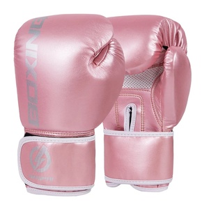 Guantes de Boxeo de Piel Sintética Rosa Personalizables OEM 2026 para Mujer, Transpirables, con Cierre de Velcro, para Entrenamiento en Gimnasio, Alta Calidad - Product Image 1