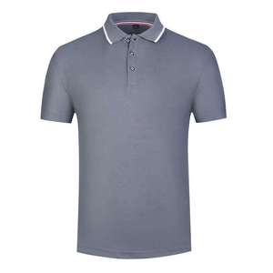 T-shirt de golf pour homme en coton tricoté 100 % de haute qualité, coupe droite, manches courtes, personnalisable avec logo, décontracté - Product Image 2