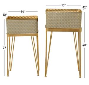 Juego de Soportes Modernos para Macetas con Patrón de Panal y Patas de Trípode, Decoración Interior para el Hogar, Regalo de Inauguración - Product Image 3
