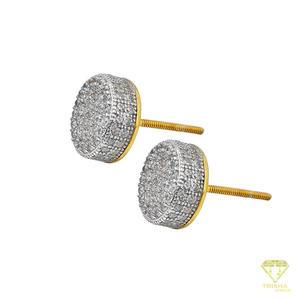 Magníficos Pendientes Redondos de Moissanita y Diamantes, Plata de Ley 925, Joyería Brillante de Primera Calidad para Hombres y Mujeres - Product Image 3