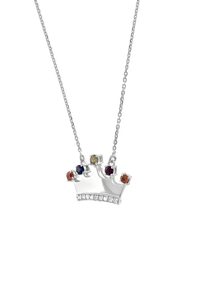 Diamond and <b>Ruby</b> Pendant in 92.5 Sterling Silver KLSP-50576 - Product Image 6