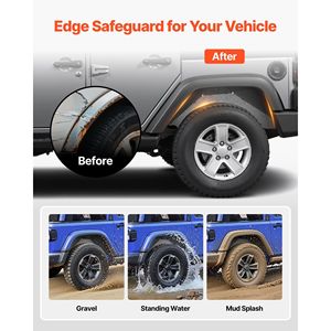 Parafanghi Interni Posteriori in Acciaio Compatibili con Jeep JK/JKU 2/4 Porte 2007-2018, Stile Bolt-On - Product Image 3