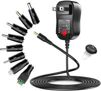 Adaptateur universel 24W 3V-12V AC/DC avec 8 embouts pour routeur, bande lumineuse, caméra CCTV, haut-parleur et autres appareils électroniques domestiques