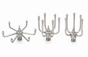 Wall <b>Mount</b> Natural Finish Stainless Steel Revolving Fountain <b>Spray</b> Nozzle Outdoor Garden Landscape Water Feature Component - Product Image 2