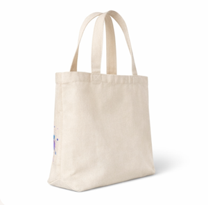 High Quality <b>Canvas</b> Tote Bag With Colorful <b>Abstract</b> Face Print Medium Size Daily Use Shopping Bag Hand Length Handle - Product Image 5