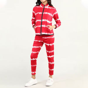 100% Cotton Sublimated Multi Color High Quality Oem Sublimated Customizable Sportswear <b>Tie</b> <b>Dye</b> Tracksuits Women's Tracksuit - Product Image 2