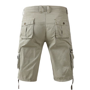 Shorts cargo décontractés pour hommes en toile 100 % coton de haute qualité, écologiques, respirants, légers, infroissables et à séchage rapide - Product Image 3