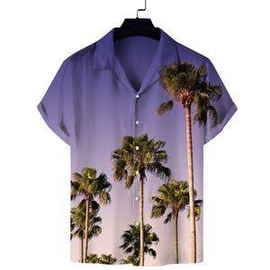 Chemises Hawaïennes Florales Aloha Respirantes Personnalisées pour Hommes, Vente en Gros ODM/OEM, Chemise d'Été pour Vacances, Col Boutonné, Polyester/Coton 140g - Product Image 4