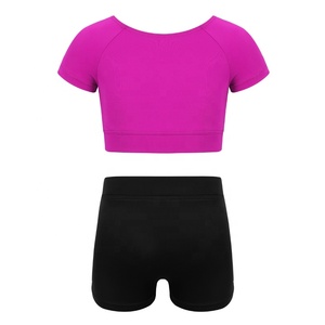 Conjunto de ropa de baile de entrenamiento para niños, 2 uds., trajes de baile para niñas, actuación de Ballet, ropa de baile, leotardos, ropa de gimnasia - Product Image 3