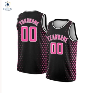 INDEX APPAREL Men's Sleeveless Basketball Jersey V-Neck Sublimated Floral Print Breathable <b>Athletic</b> Fit - Product Image 3