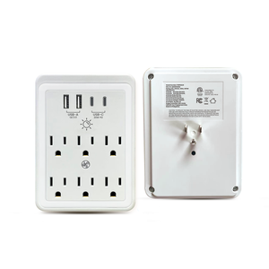 Multiprise, chargeur mural <span class=keywords><strong>USB</strong></span>, adaptateur de prise multiple, montage mural pour la maison, les voyages et le bureau - Product Image 2