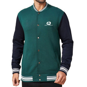 Veste universitaire décontractée en laine et coton de qualité supérieure pour l'hiver, avec col montant, coutures durables, coupe-vent, respirante et confortable pour le quotidien - Product Image 1