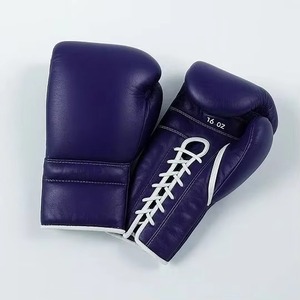 Cowhide Leather MMA Boxing <b>Gloves</b> Thumb Attached Laced Wrist Custom Logo OEM Wholesale All Sizes - Product Image 4