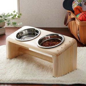 Comedero de Madera Premium para Perros, Hecho a Mano, Plato Natural para Alimentar Mascotas, para Perros Pequeños, Medianos y Grandes, Uso Diario - Product Image 1