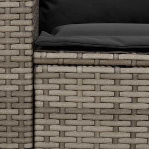 Sofá Modular Grande para Jardín en Ratán PE Gris y Acero con Recubrimiento en Polvo, Colección de Ratán PE Duradera y Elegante - Product Image 6