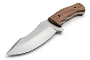 Harpon recurvé en acier satiné personnalisé, outil utilitaire d'extérieur, avec manche en bois de noyer, artisanat de finition - Product Image 6