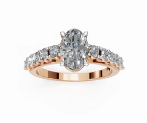 Bague en diamant de créateur moderne, or 14kt, 18kt, 9kt, or jaune, rose, blanc, sélection de diamants de qualité supérieure, bijoux en diamant - Product Image 6