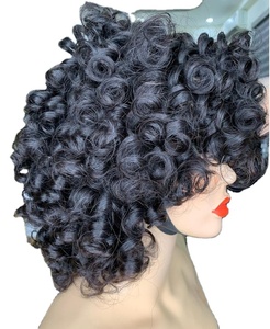 Perruque à frange sans dentelle, cheveux péruviens 100% humains, trame unique à la machine, expédition dans le monde entier - Product Image 2