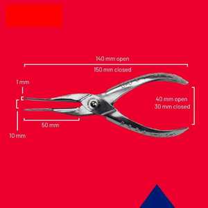 Pince à bec long pour bijoutier, en acier inoxydable, outil de pliage de fil pour la fabrication de bijoux, 150 mm, Zetomed Pro - Product Image 4