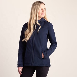 Women's Hooded Knitted Softshell Jacket Windproof <b>Waterproof</b> Breathable Zip up Eco-Friendly Outdoor <b>Winter</b> <b>Coat</b> - Product Image 2
