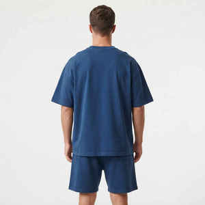 Cotton Polyester Pullover Men's Custom LOGO Casual Oversized Shirts <b>Sets</b> Tracksuit Men's T Shirt and Short <b>Set</b> With Zipper - Product Image 5