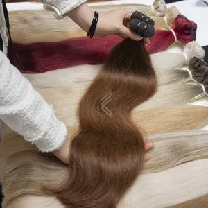 Wholesale Price Medium Brown Color Weft Hair, Bundles Human Hair Supplier Hair Bundles For Women