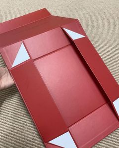 EcoRev Luxury Magnetic Closure Rigid Art Paper Gift <b>Box</b> Ribbon Handle Foldable Premium Packaging for Saree Clothing Wedding - Product Image 3