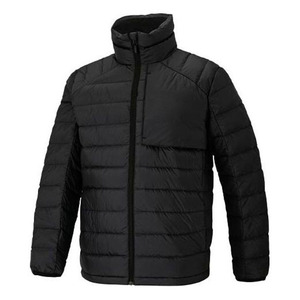 Men Black Hooded Puffer <b>Jackets</b> <b>Winter</b> Warm <b>Waterproof</b> Windproof Zipper Closure Casual Outerwear Regular Fit Polyester Wadding - Product Image 1