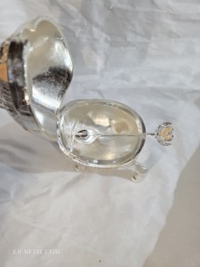 Pot à épices et sucre décoratif en argent plaqué, émail de luxe, pour rafraîchisseur buccal Mukhwas, avec cuillère, cadeau de mariage - Product Image 4