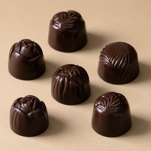 Flower Shaped Compound Dark <b>Chocolate</b> Molded Candies In Custom Box Packaging For <b>Chocolate</b> Wholesale - Product Image 1