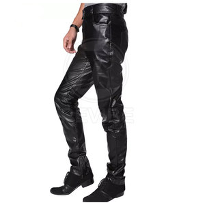 กางเกงหนังผู้ชายดีไซน์ใหม่ สีสั่งทำได้ ทรงตรง น้ำหนักเบา สไตล์ลำลองกลางๆ สำหรับฤดูหนาว สตรีทแวร์ - Product Image 3
