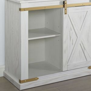 Consolle Rustica Bianca Anticata con Dettagli Dorati, 1 Pezzo, con Cassetto Contenitore, Tavolino da Divano per Arredamento Soggiorno - Product Image 4