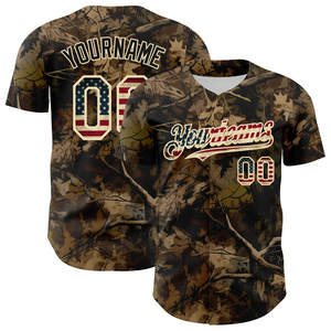 Custom Printed Camo Baseball Jersey Breathable Athletic 100% Polyester Short Sleeve All Seasons - Product Image 1