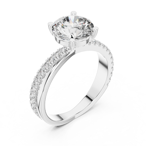 925 Sterling Silver Round Cut Moissanite <b>Diamond</b> <b>Ring</b> Wholesale Engagement Jewelry OEM ODM Supplier Factory - Product Image 3