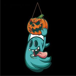 Ornement suspendu Citrouille Fantôme Effrayante pour Halloween, Décoration de Porte et de Jardin, Pendentif Créatif pour Fête, Ornements en Gros - Product Image 1