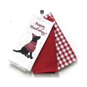Servicio OEM ODM, Happy Howlidayssss, Paños de Cocina Ecológicos 100% Algodón, Verdes, Súper Absorbentes, para Cocina, Comedor y Golf - Product Image 1