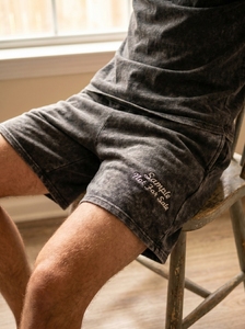 <b>Mens</b> Acid Wash Sweat <b>Shorts</b> Cotton Blend Vintage Washed Casual Lounge <b>Shorts</b> Elastic Waist Drawstring Summer Gym <b>Shorts</b> - Product Image 6
