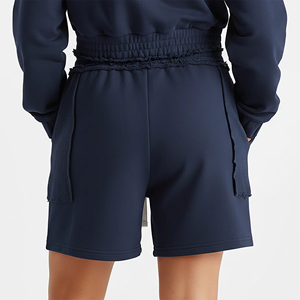 Women's High Quality Breathable Cotton Fabric Sweat Shorts Casual Fit Athletic Mid Waist <b>Drawstring</b> Sport Jogging Sweat Short - Product Image 5
