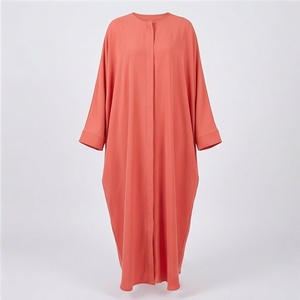 Nouveau produit : Abaya respirante à manches chauve-souris, personnalisable pour adultes, double face, en polyester, robes musulmanes élégantes, couleur sur mesure - Product Image 1