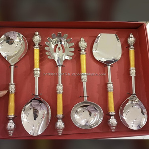 ช้อนเสิร์ฟด้ามยาวชุบทองหรูหรา - ดีไซน์คลาสสิกสำหรับงานเลี้ยง - Product Image 4