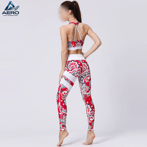 OEM Bold Red Folkloric Graphic Print High Elasticity Athletic Gym New Arrival Women Fashion Sportswear Breathable Fitness <b>Bra</b> - Product Image 4
